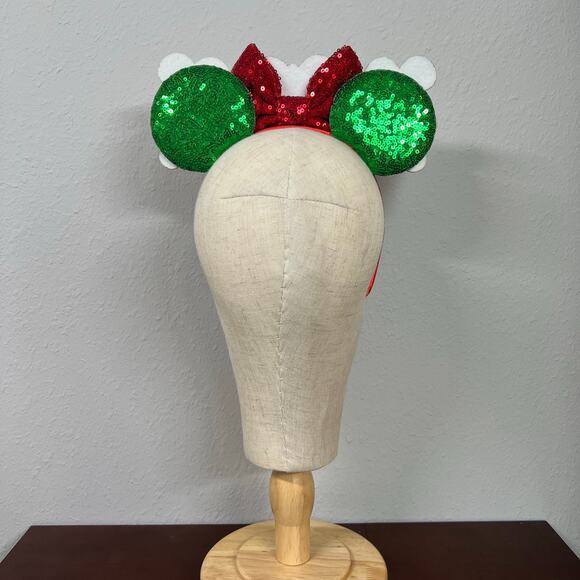 Gingerbread Dreams Minnie Ears | Disney-Inspired Christmas Mouse Ears Headband - Picture 4 of 5